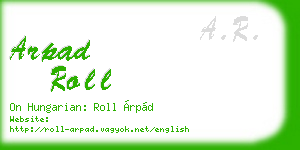 arpad roll business card
