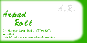 arpad roll business card